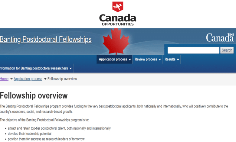 Banting Postdoctoral Fellowships in Canada - $70,000 per year